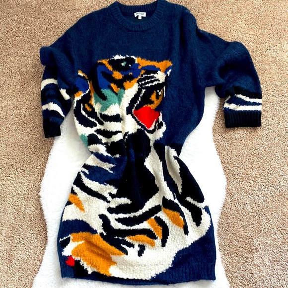 Kenzo | Dresses | Kenzo Sweater Dress | Poshmark